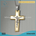 High quality stainless steel 18k gold antique cross pendant jewelry